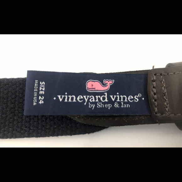 Vineyard Vines Kids Blue Fish Print Belt Size 24 - Picture 3 of 8